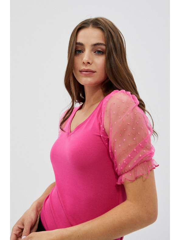 Moodo Bluza z okrasnimi rokavi Moodo