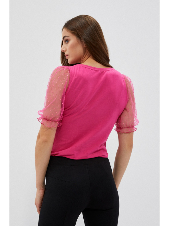 Moodo Bluza z okrasnimi rokavi Moodo