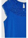 Moodo Modra majica z čipko Moodo