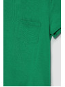 Moodo Bombažna majica z žepkom zelene barve Moodo