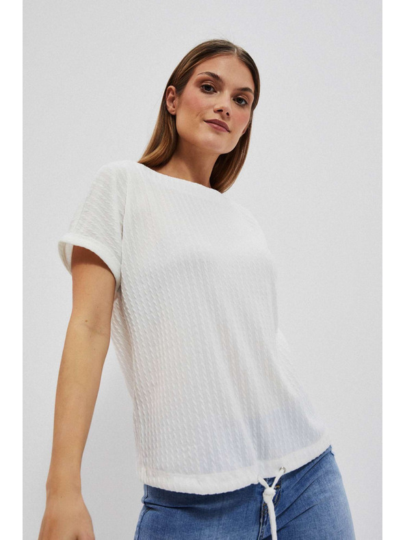 Moodo Top iz strukturirane tkanine bisernega sijaja Moodo