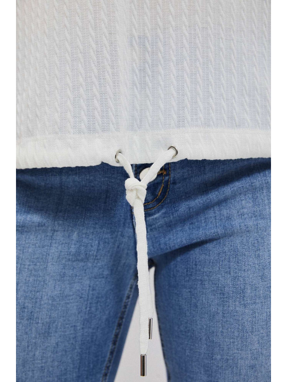 Moodo Top iz strukturirane tkanine bisernega sijaja Moodo