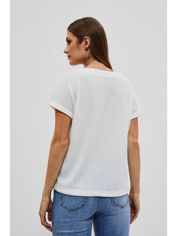 Moodo Top iz strukturirane tkanine bisernega sijaja Moodo