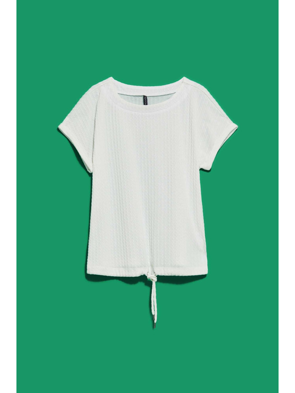 Moodo Top iz strukturirane tkanine bisernega sijaja Moodo