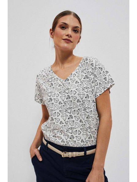 Moodo Majica z okrasnim zadnjim delom bisernega sijaja Moodo