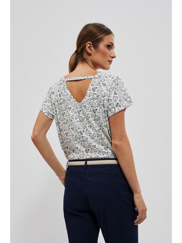 Moodo Majica z okrasnim zadnjim delom bisernega sijaja Moodo