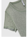 Moodo Bluza s kratkimi rokavi olivno zelena Moodo