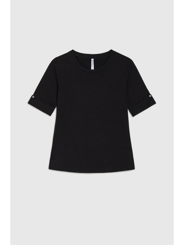 Moodo Bombažna majica črna Moodo