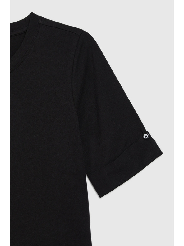 Moodo Bombažna majica črna Moodo