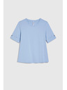 Moodo Bombažna majica svetlo modra Moodo