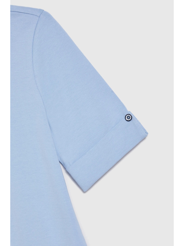 Moodo Bombažna majica svetlo modra Moodo