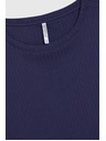 Moodo Temno modra bluza iz rebrastega materiala Moodo