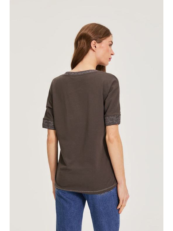 Moodo Bluza s potiskom rjava Moodo