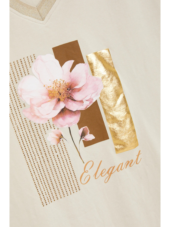 Moodo Bluza s potiskom bež Moodo