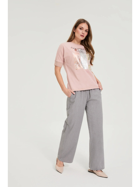 Moodo Bombažna bluza s potiskom Moodo