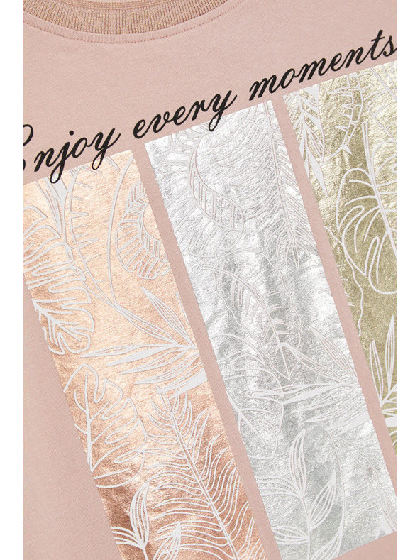 Moodo Bombažna bluza s potiskom Moodo