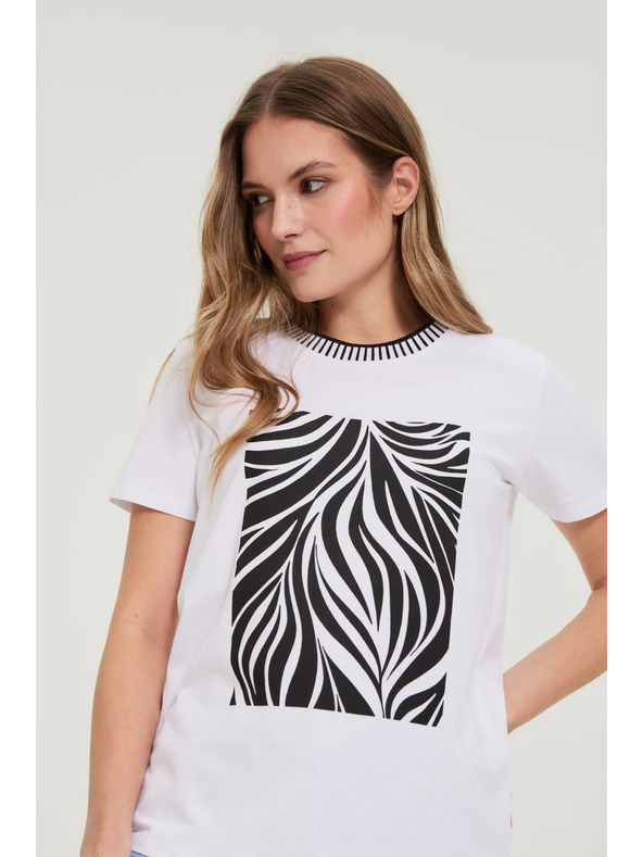 Moodo Majica s potiskom bela Moodo