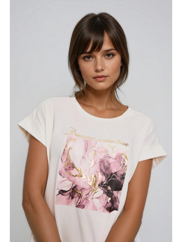 Moodo Ecru majica s potiskom Moodo