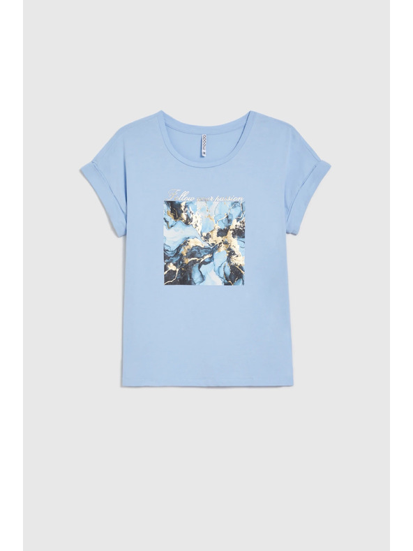 Moodo Svetlo modra majica s potiskom Moodo