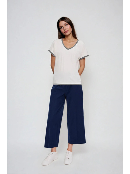 Moodo Bela bombažna bluza Moodo