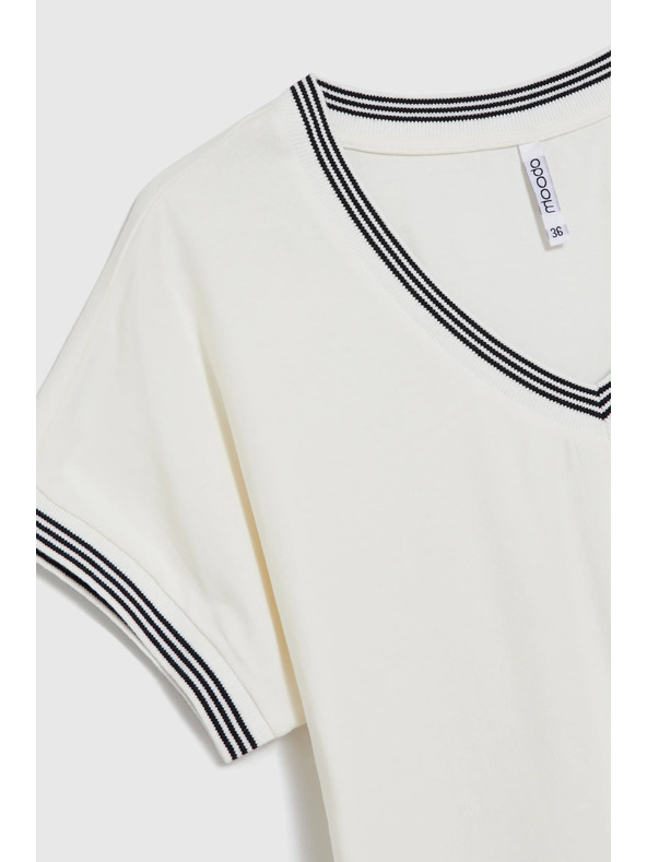 Moodo Bela bombažna bluza Moodo