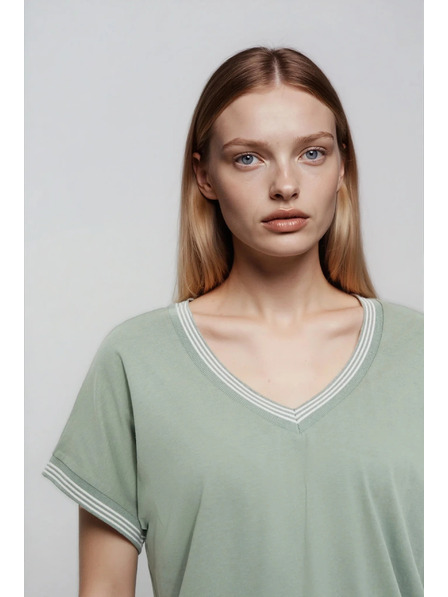 Moodo Olivna bombažna bluza Moodo