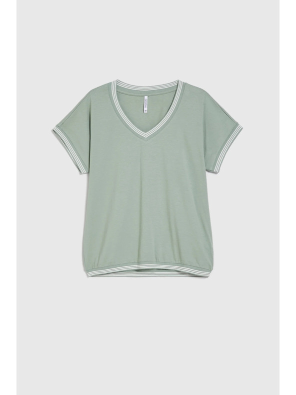 Moodo Olivna bombažna bluza Moodo