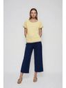 Moodo Rumena bluza z okrasnim robom Moodo