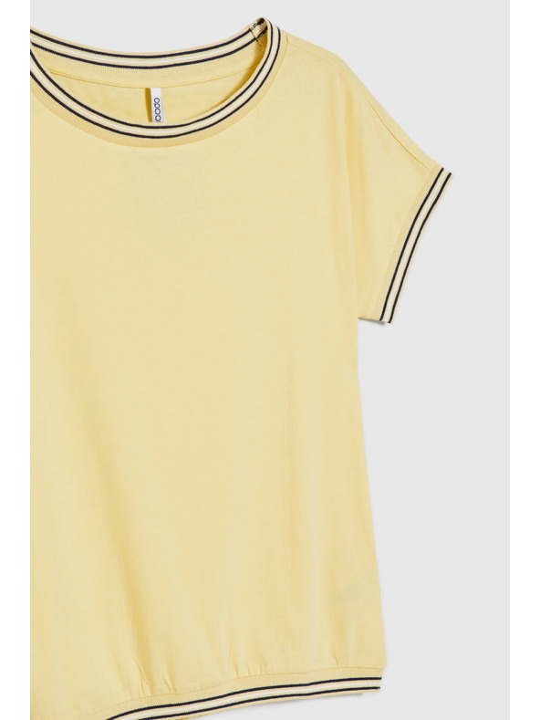 Moodo Rumena bluza z okrasnim robom Moodo