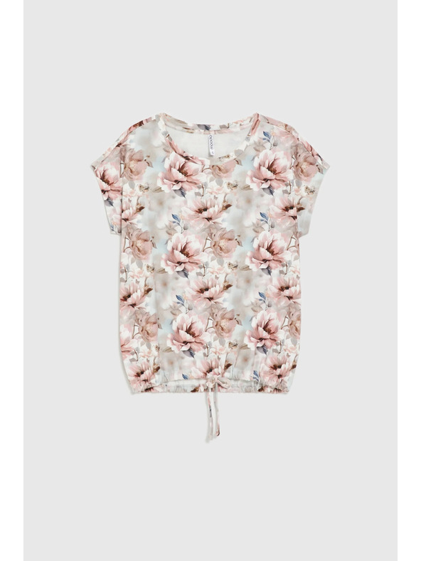 Moodo Roza cvetlična bluza Moodo