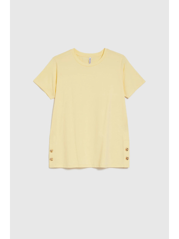 Moodo Rumena bluza z okrasnimi gumbi Moodo