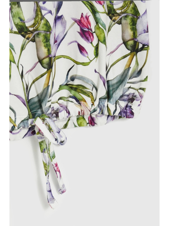 Moodo Bela cvetlična bluza Moodo