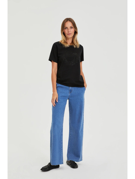 Moodo Črna bluza z žepi Moodo