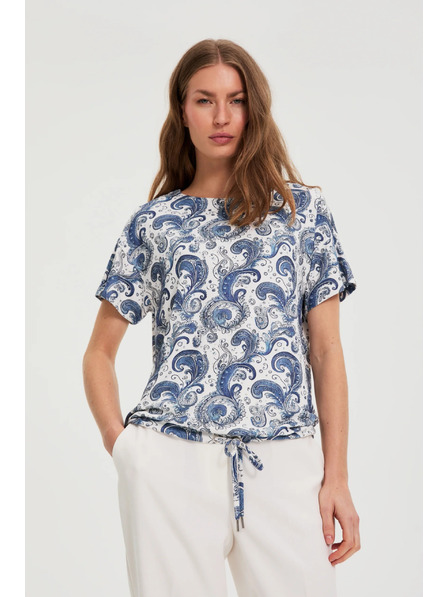 Moodo Bela top z paisley vzorcem Moodo