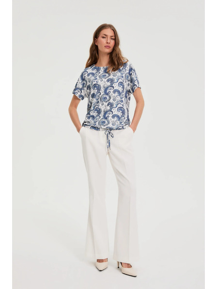 Moodo Bela top z paisley vzorcem Moodo