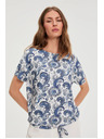Moodo Bela top z paisley vzorcem Moodo