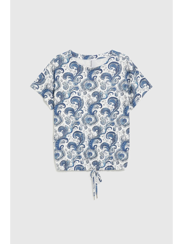 Moodo Bela top z paisley vzorcem Moodo