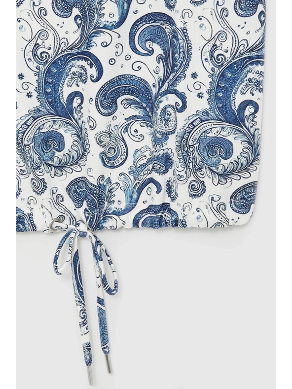 Moodo Bela top z paisley vzorcem Moodo