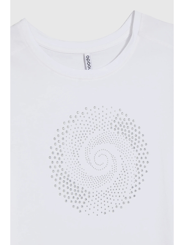 Moodo Bela bluza z žepi Moodo