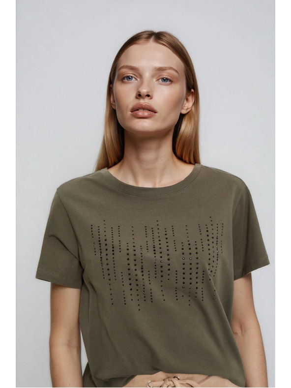 Moodo Olivna bluza z žepi Moodo