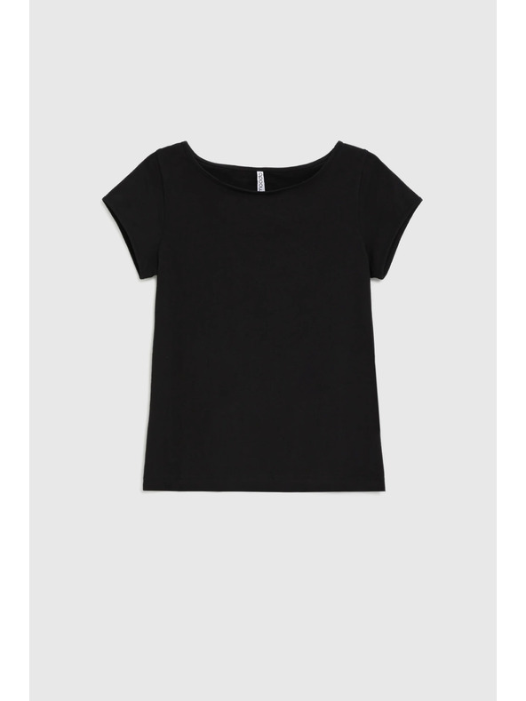 Moodo Bombažna majica črna Moodo