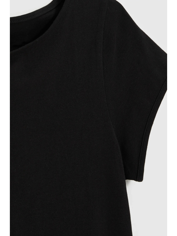 Moodo Bombažna majica črna Moodo