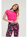 Moodo Bombažna fuksijska majica Moodo