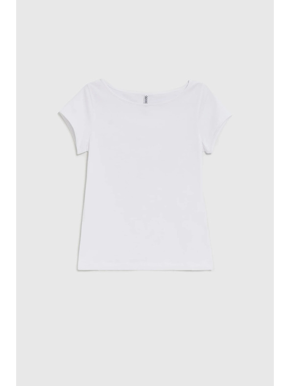 Moodo Bombažna bela majica Moodo