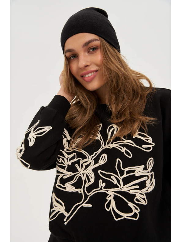 Moodo Gladka črna kapa Moodo