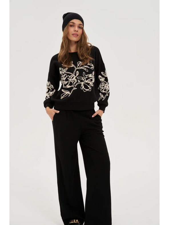 Moodo Gladka črna kapa Moodo