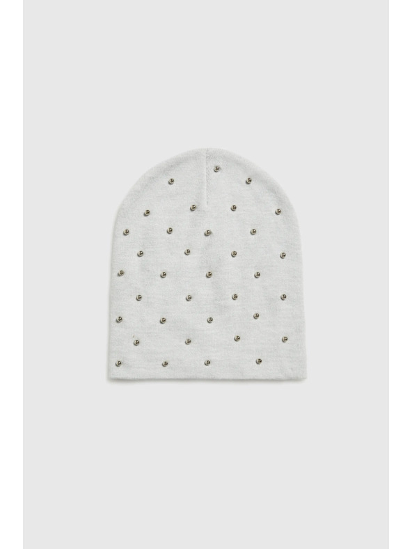 Moodo Kapa z biseri sive barve Moodo