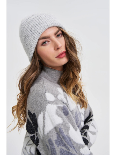 Moodo Kapa z volno sive barve Moodo