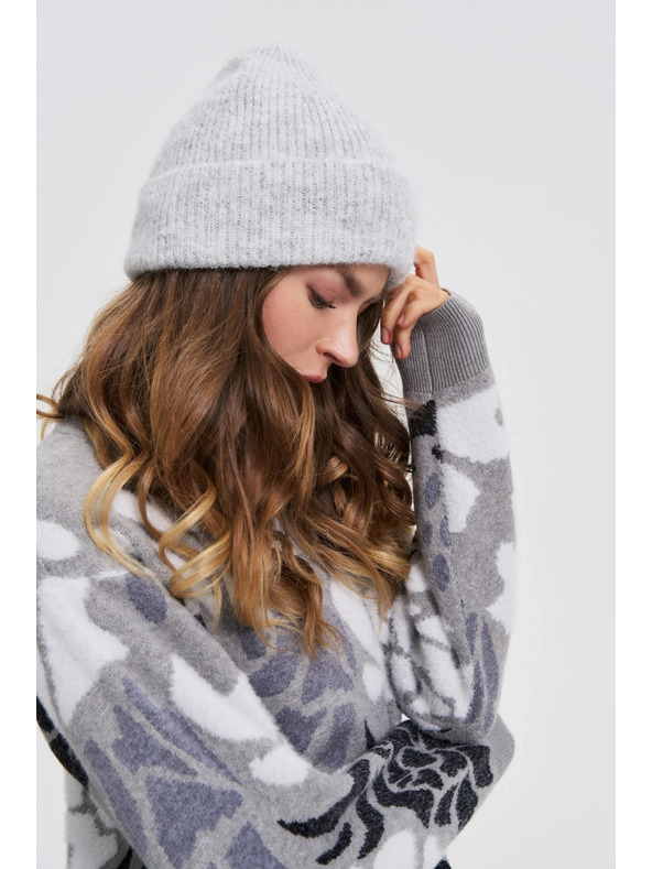Moodo Kapa z volno sive barve Moodo