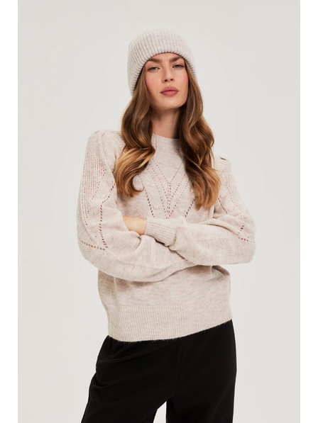 Moodo Kapa s cekini bežaste barve Moodo